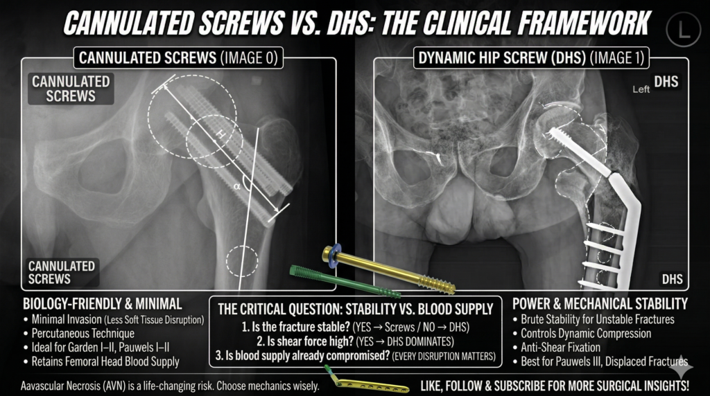 cannulated screws vs DHS